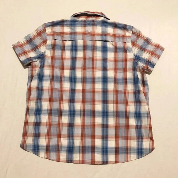 Eddie Bauer Travex Button Shirt Womens  Size XL Plaid Short Sleeve Shirt - Picture 14 of 16